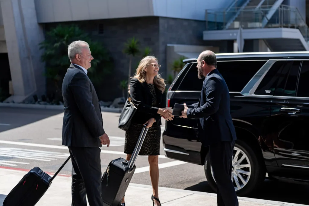 John Wayne Airport Transfer Service luxury SUV pickup at SNA Airport
