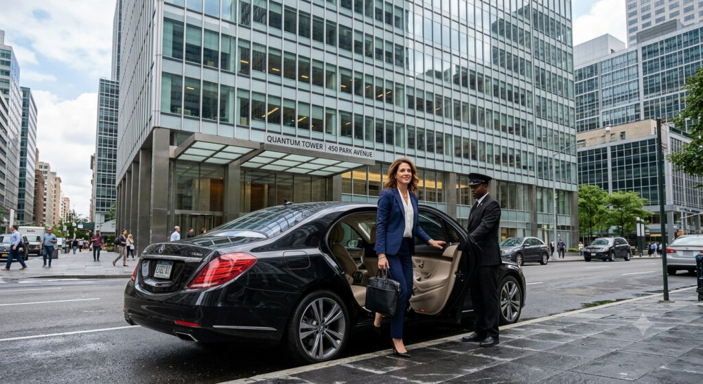 Black sedan corporate transportation services for Los Angeles executives