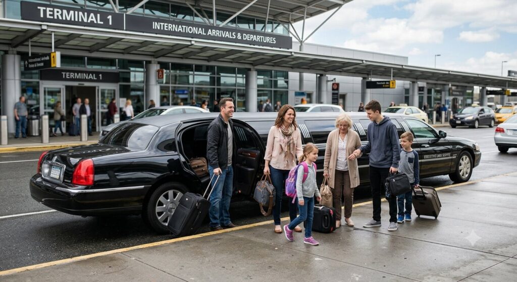 VIP Dept providing cruise transportion to a family to their cruise port transfer
